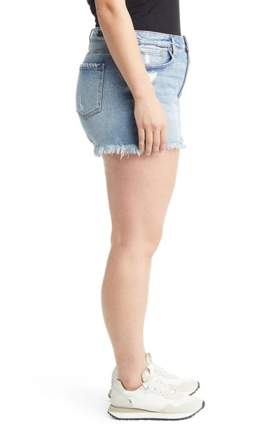 Shop Kut From The Kloth Jane High Waist Distressed Fray Hem Cutoff Denim Shorts In Instruction