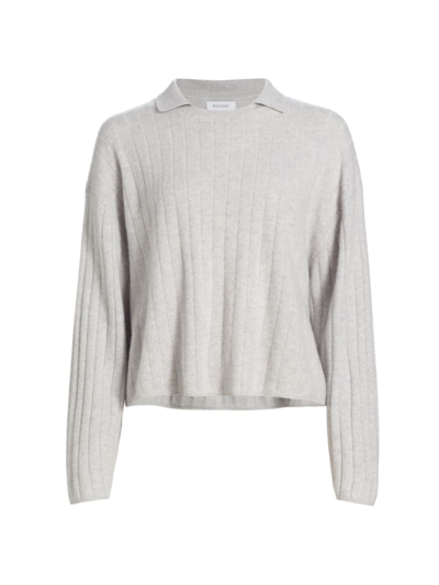 Shop Naadam Women's Rib-knit Cashmere Sweater In Frost Gray