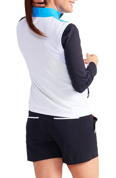 Shop Kinona Body Warmer Golf Vest In White Multi