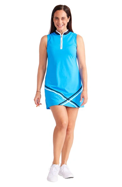Shop Kinona Blades All Day Sleeveless Golf Dress In French Blue