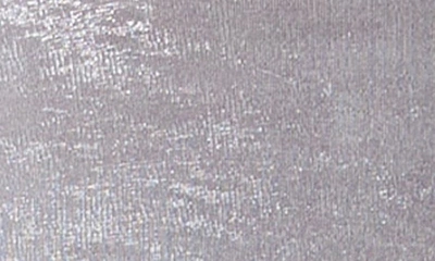Grey Lab Shiny Mock Neck Top In Silver