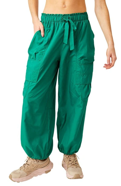 Shop Fp Movement Down To Earth Relaxed Fit Waterproof Cargo Pants In Kelly Green