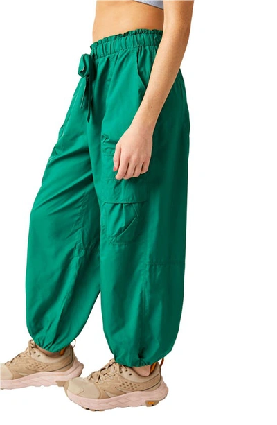 Shop Fp Movement Down To Earth Relaxed Fit Waterproof Cargo Pants In Kelly Green