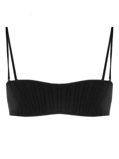 Shop Mugler Black Corset Bikini Top