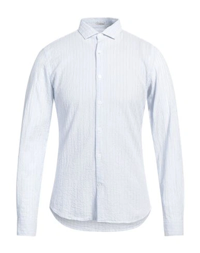 Shop Ognunolasua By Camicettasnob Man Shirt Sky Blue Size 15 ½ Cotton, Elastane
