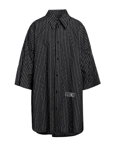 Mm6 Maison Margiela Man Shirt Black Size S Cotton, Polyester In Black
