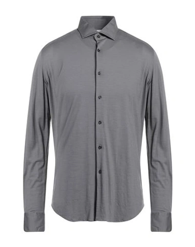 Shop Xacus Man Shirt Grey Size 16 ½ Merino Wool