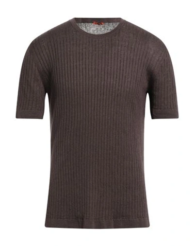 Shop Barena Venezia Barena Man Sweater Cocoa Size Xl Linen, Cotton In Brown
