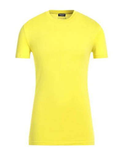 Shop Dsquared2 Man Undershirt Yellow Size L Modal, Elastane