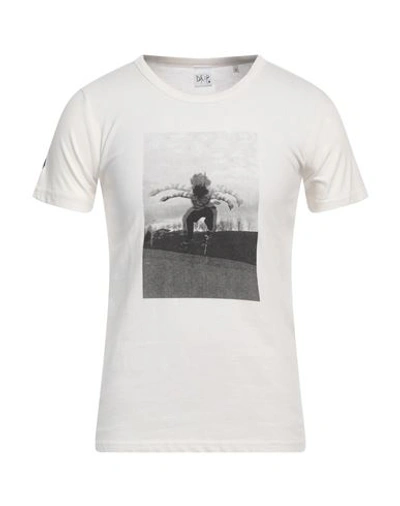 Shop Drip Man T-shirt Ivory Size S Textile Fibers In White