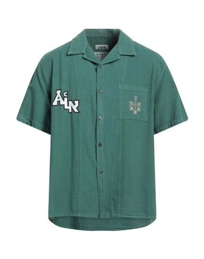 Shop Adish Man Shirt Emerald Green Size L Cotton