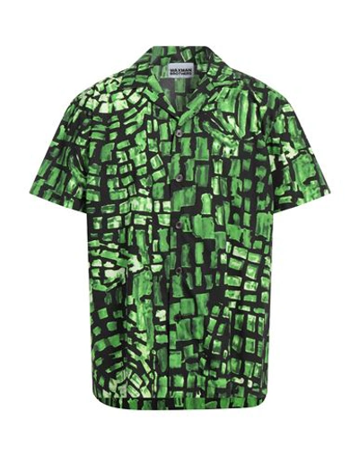 Shop Waxman Brothers Man Shirt Green Size M Cotton