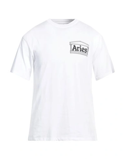 Aries Art Trip Reverse Ss T-shirt In White