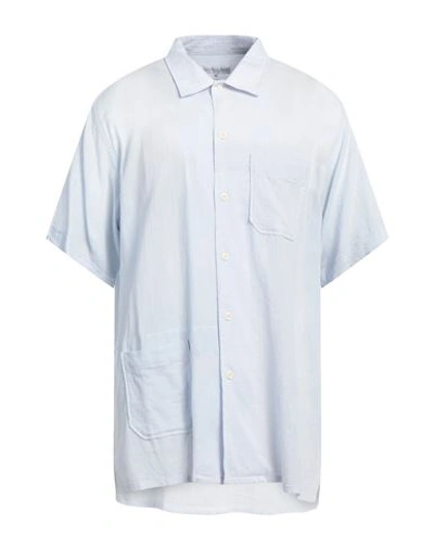 Shop Engineered Garments Man Shirt Sky Blue Size Xl Cotton