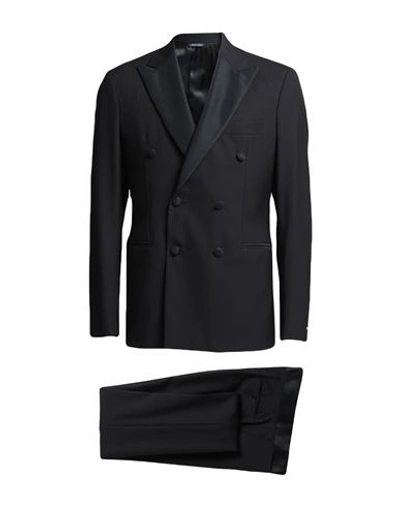 Shop Gabo Napoli Man Suit Black Size 40 Wool