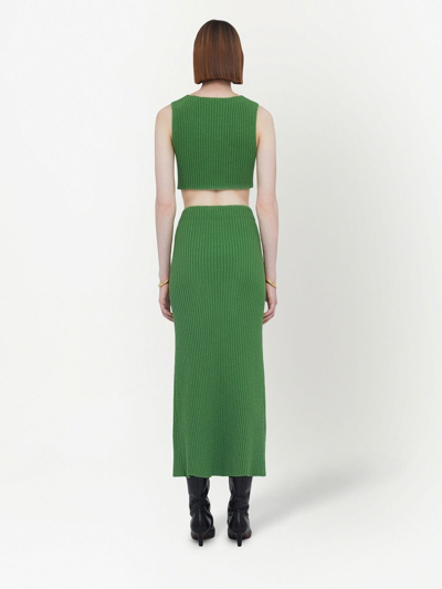 Jil Sander Ribbed-knit Zip-up Pencil Skit