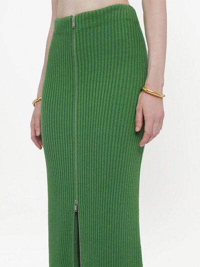 Jil Sander Ribbed-knit Zip-up Pencil Skit