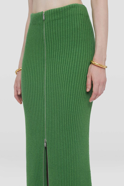 Jil Sander Ribbed-knit Zip-up Pencil Skit