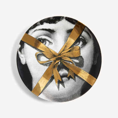 Shop Fornasetti N.171 Wall Plate Gold Bow