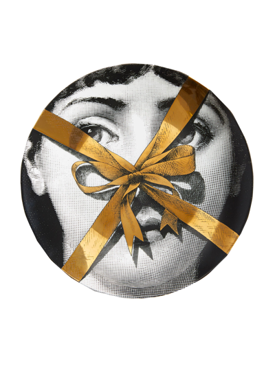 Shop Fornasetti N.171 Wall Plate Gold Bow