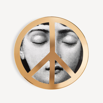 Shop Fornasetti N.403 Wall Plate Peace Gold