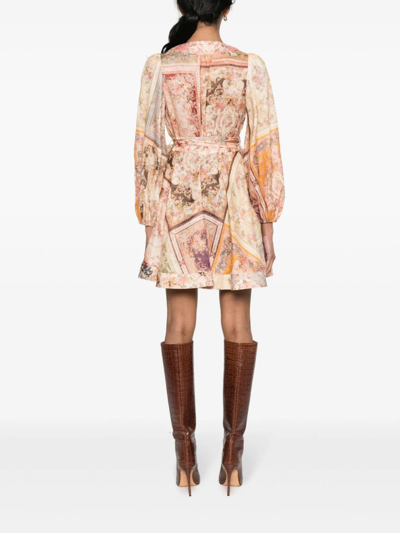 Shop Zimmermann Zimmerman August Wrap Mini Dress