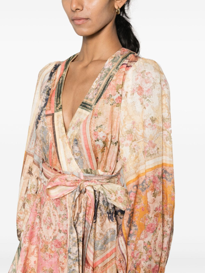 Shop Zimmermann Zimmerman August Wrap Mini Dress