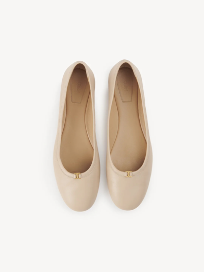 Shop Chloé Marcie Leather Ballerina