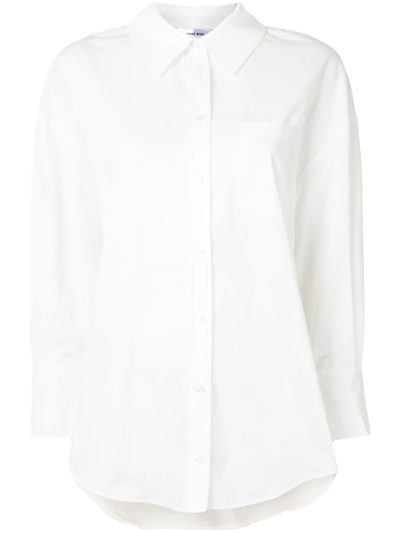 Shop Anine Bing Mika Long Sleeve Shirt White