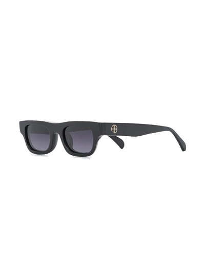 Shop Anine Bing Otis Square Frame Sunglasses Black