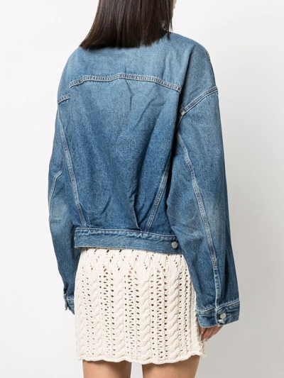 Acne Studios Blue Relaxed Cropped Fit Denim Jacket