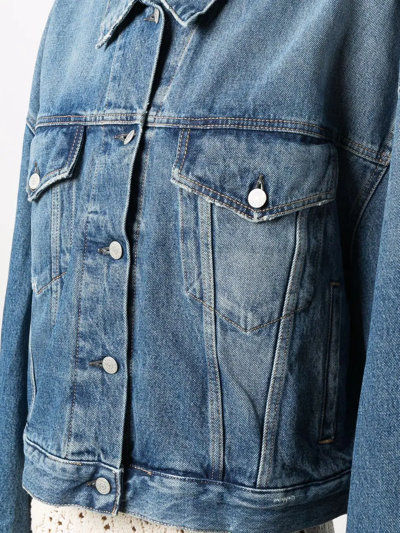 Shop Acne Studios Cropped Denim Jacket