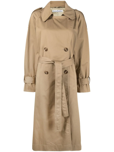 Shop Acne Studios Double Breasted Trench Coat