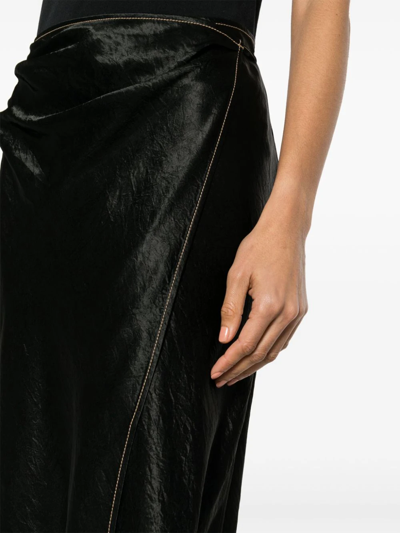 Shop Acne Studios Wrap Satin Skirt