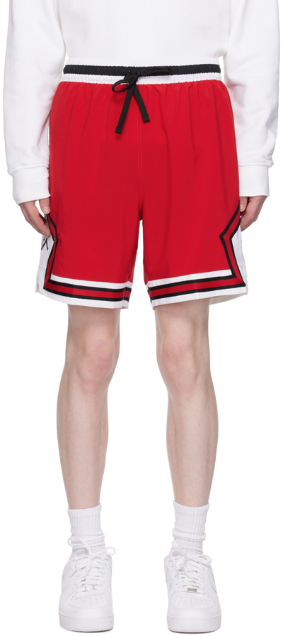 Shop Nike Red Dri-fit Sport Diamond Shorts In Gym Red/black/white/