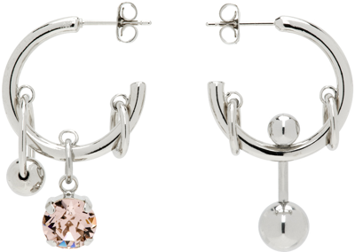 Shop Justine Clenquet Silver Sally Earrings In Palladium