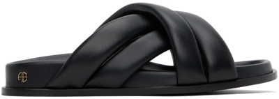 Shop Anine Bing Black Lizzie Slides