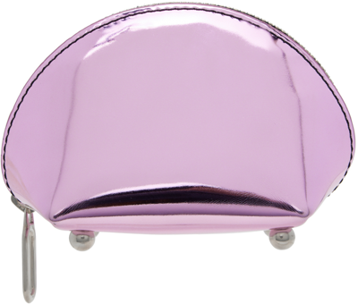 Shop Justine Clenquet Pink Rosie Coin Pouch In Pink Patent