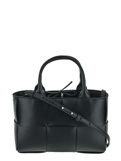 Shop Bottega Veneta Mini Arco Tote Bag In Black