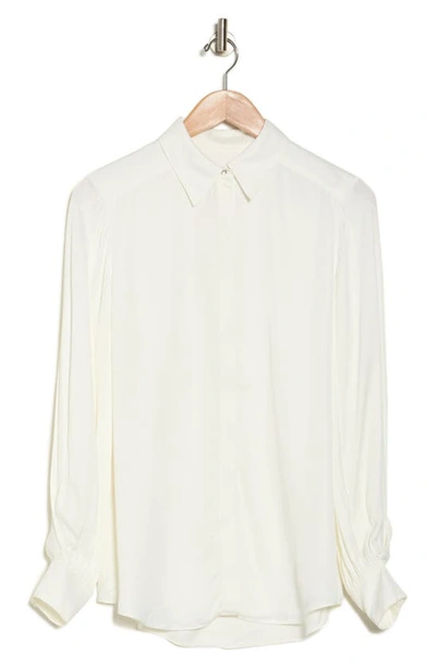 Shop Cinq À Sept Kandice Long Sleeve Button-up Shirt In Ivory