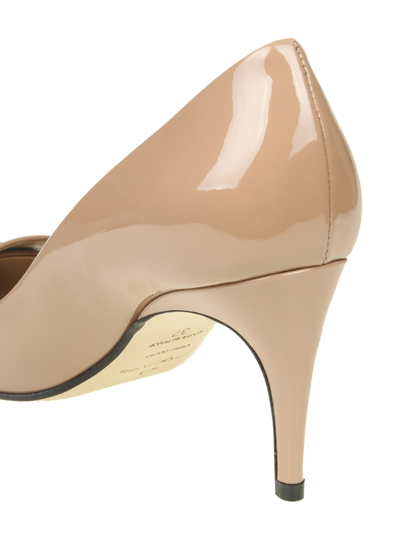 Shop Sergio Rossi Sr1 Nude Patent Leather Pumps In Color Carne Y Neutral