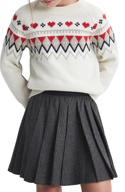 Shop Reiss Kids' Marcie Jr. Pleated Skirt In Dark Grey