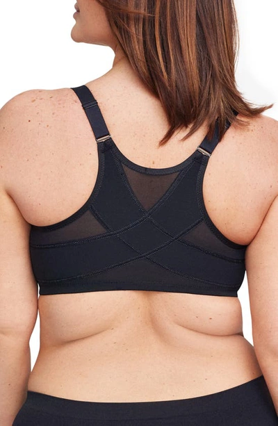 Glamorise Full Figure Plus Size Wonderwire Front-closure Posture Back Underwire Bra, 9265 In Black