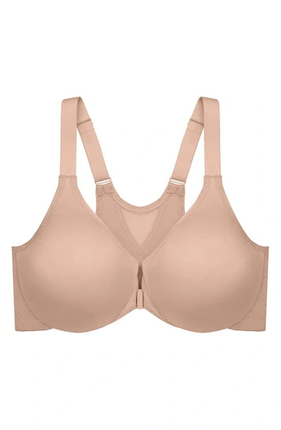 Shop Glamorise Wonderwire® Front Close Underwire Sports Bra In Cafe