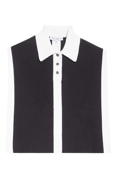 Shop Jw Anderson Sleeveless Colorblock Polo In Black