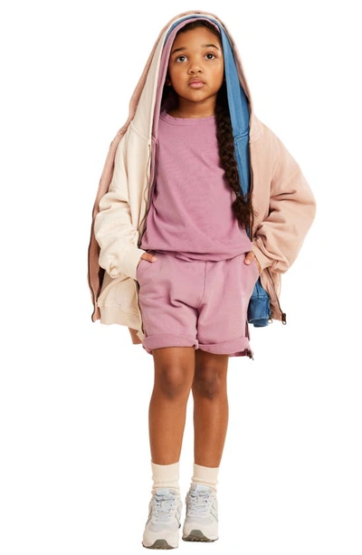Shop The Sunday Collective Kids' Natural Dye Everyday Shorts In Shellac