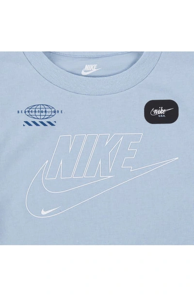 Shop Nike Kids' Club Logo T-shirt In Light Armory Blue
