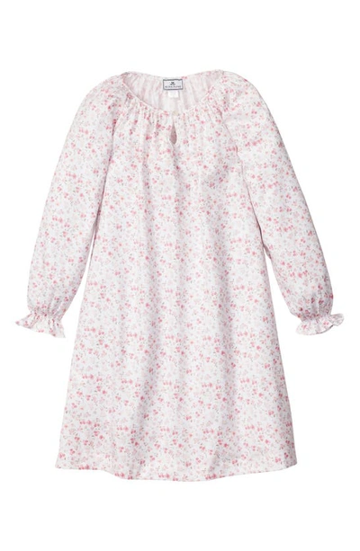 Petite Plume Girls' Dorset Floral Delphine Nightgown - Baby, Little Kid, Big Kid In White