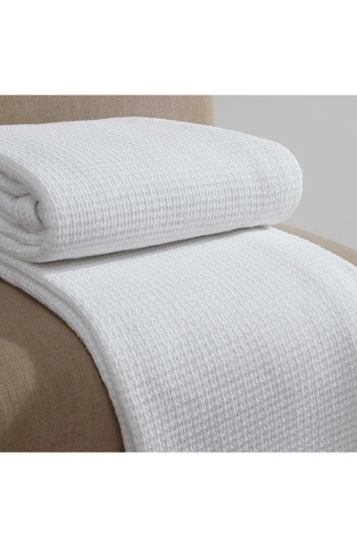 Shop Calvin Klein Honeycomb Cotton Blanket In White