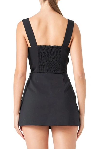 Endless Rose Sequin Bow Stretch Tank In Black
